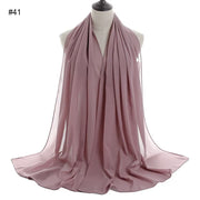 Solid Chiffon Shawl Scarf - Palm and Thread