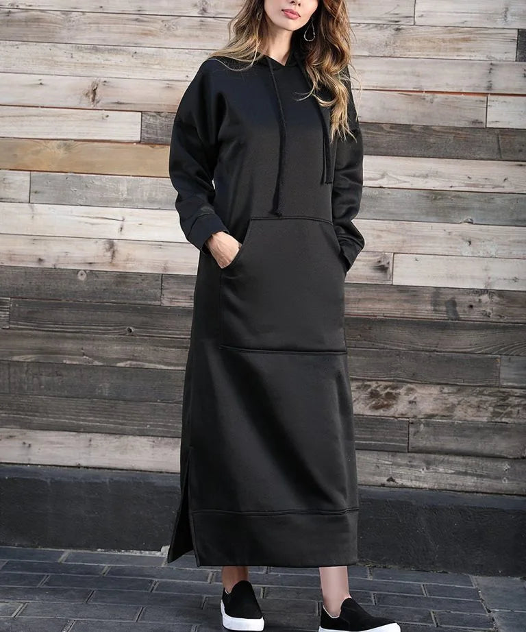 Hooded Big Pocket Abaya - Palm and Thread