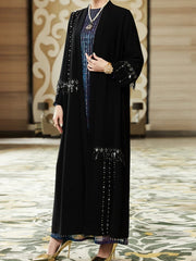 Tassel Sleeve Long Kaftan Abaya Dress - Palm and Thread
