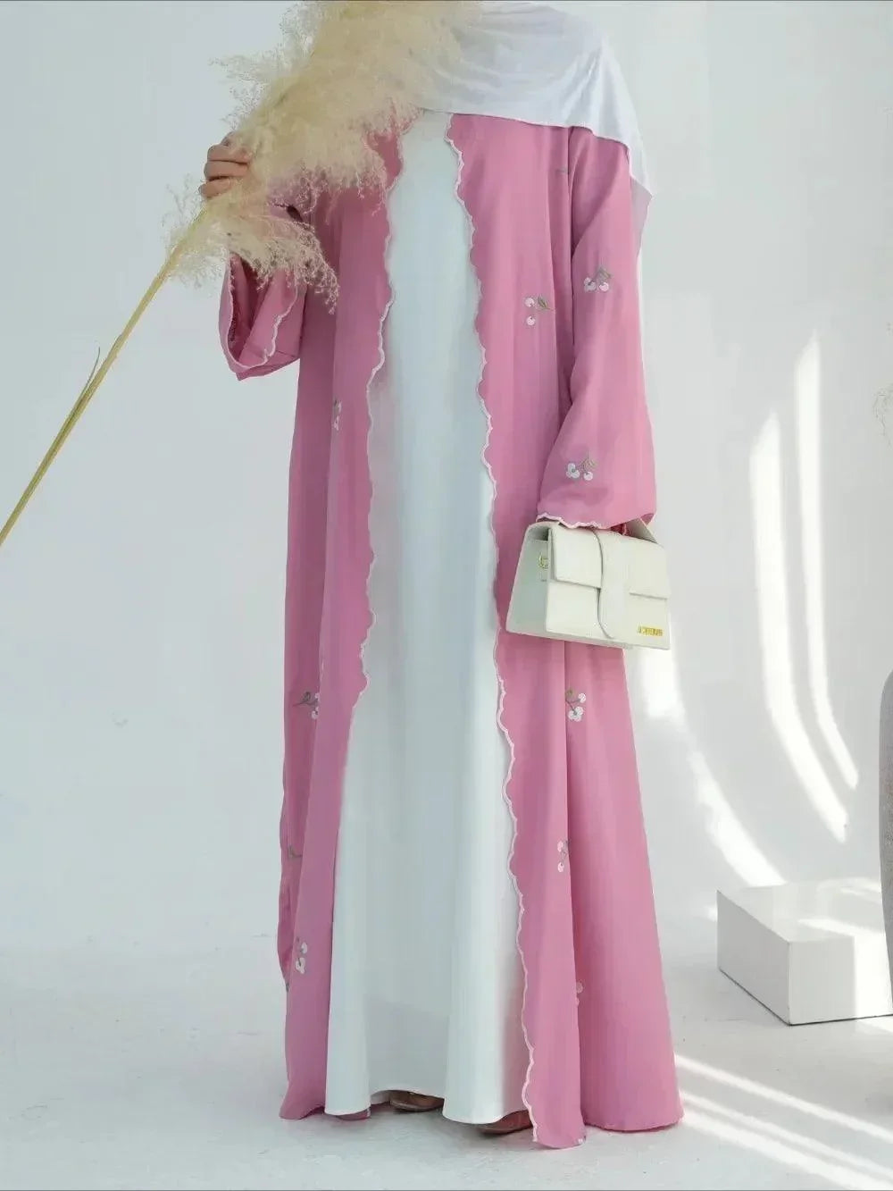 Embroidery Cardigan Abaya Kaftan - Palm and Thread