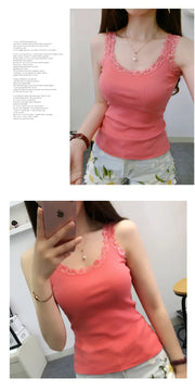 Sleeveless Lace Tank Top - Palm and Thread