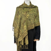 Fashion Paisley Kashmiri Imitated Pashmina Tassel Scarf - Palm and Thread