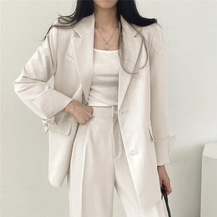 Long Sleeve Blazer + Pant Matching Set - Palm and Thread