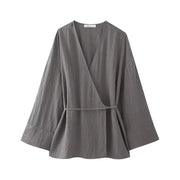 New Kimono Long Sleeve Blouse - Palm and Thread