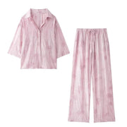 Jacquard Loose Shirt Pant Matching Set - Palm and Thread