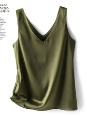 Elegant SILK Satin Blouse - Palm and Thread