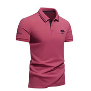 Short Sleeve Embroidered Polo T-Shirt - Palm and Thread