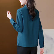 High Quality Elegant Solid Silk Shirt - Palm and Thread