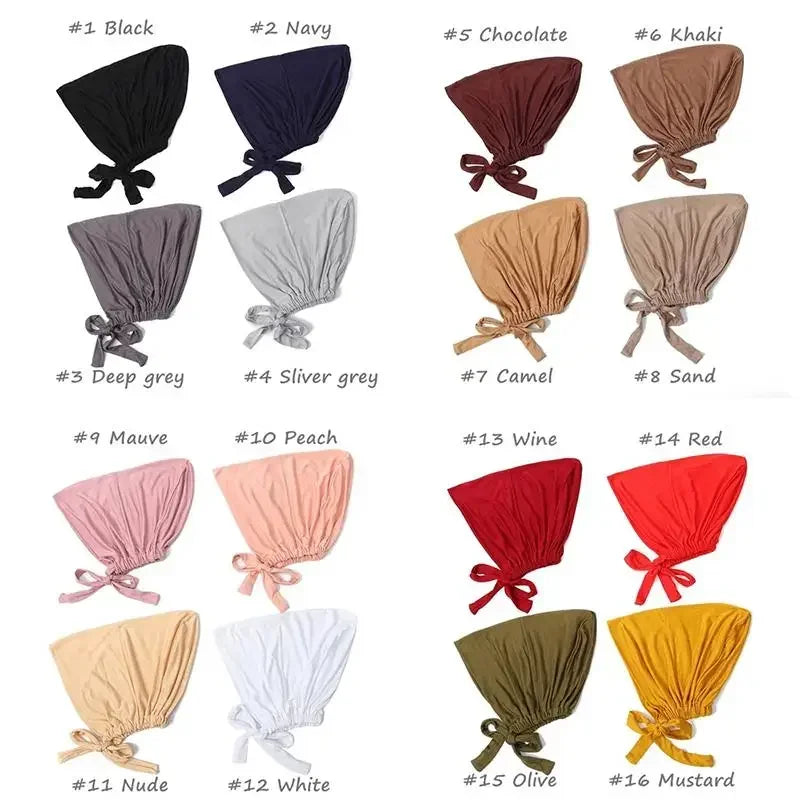 New Soft Turban Hat Inner Hijab Cap - Palm and Thread