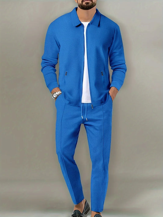 Slim Fit Jacket with Zipper Pocket Sportswear SET - Palm and Thread