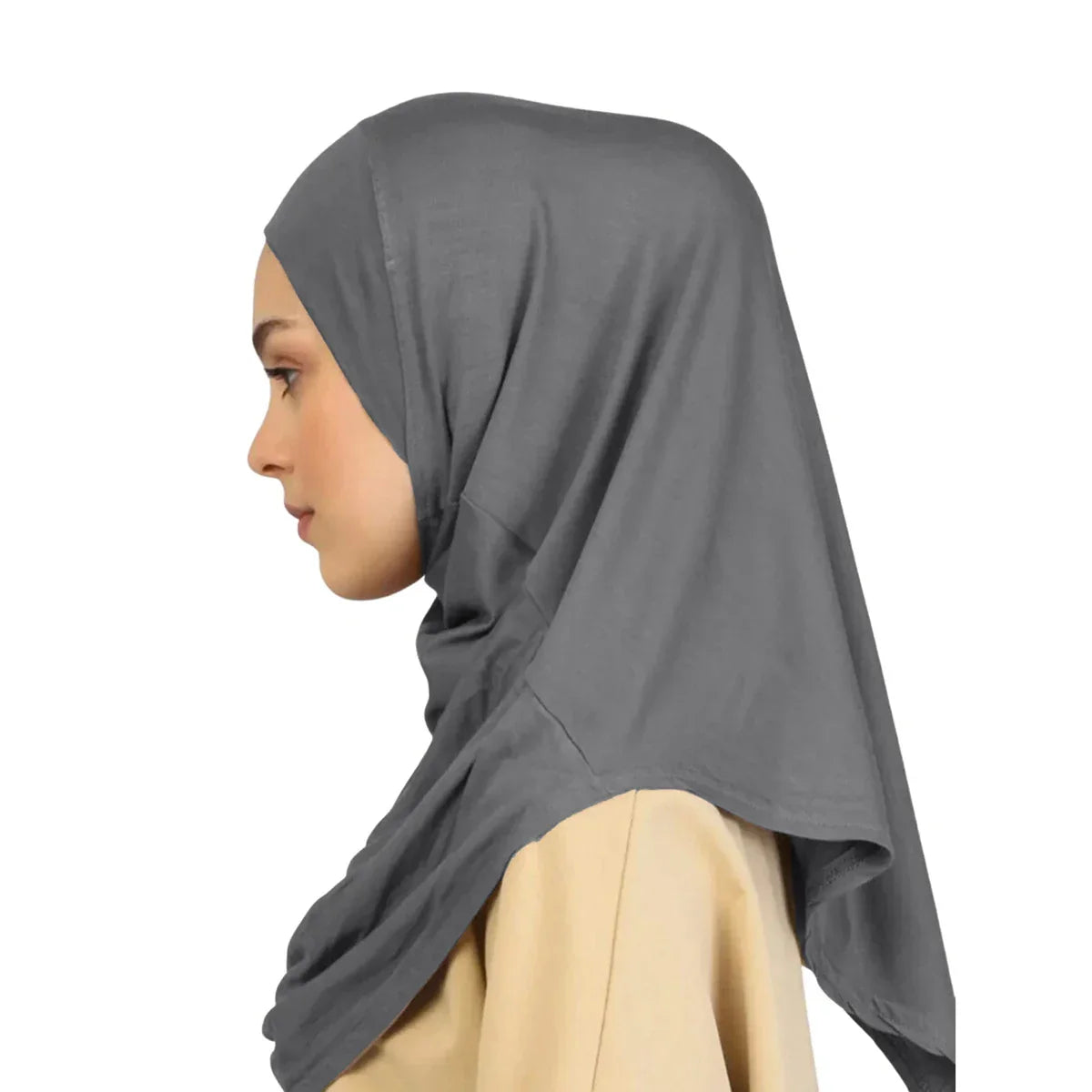 Instant Hijab Solid Color Hemp Headscarf - Palm and Thread