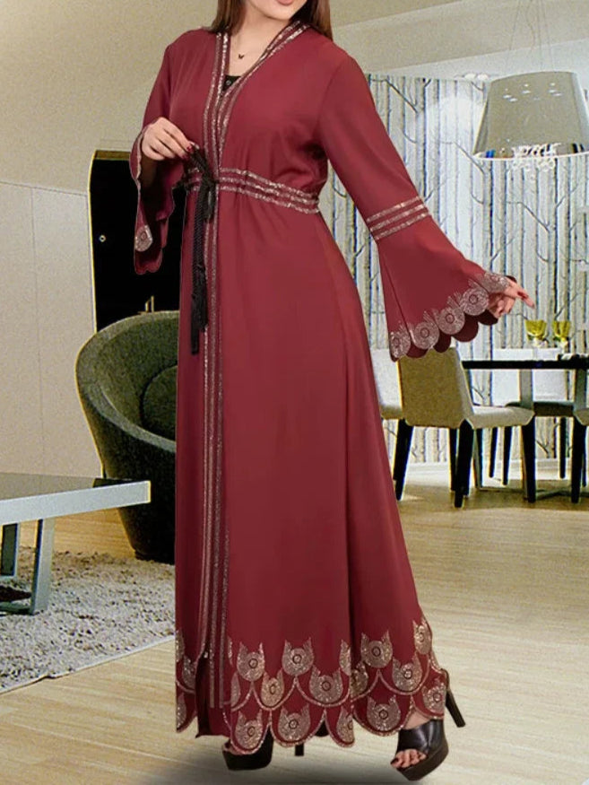 Diamond Flare Sleeve Abaya - Palm and Thread