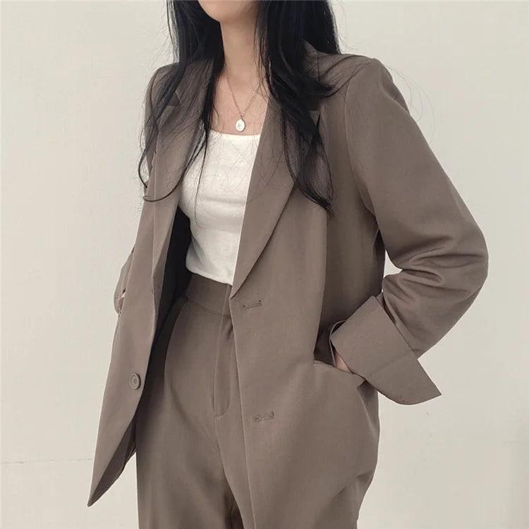 Long Sleeve Blazer + Pant Matching Set - Palm and Thread