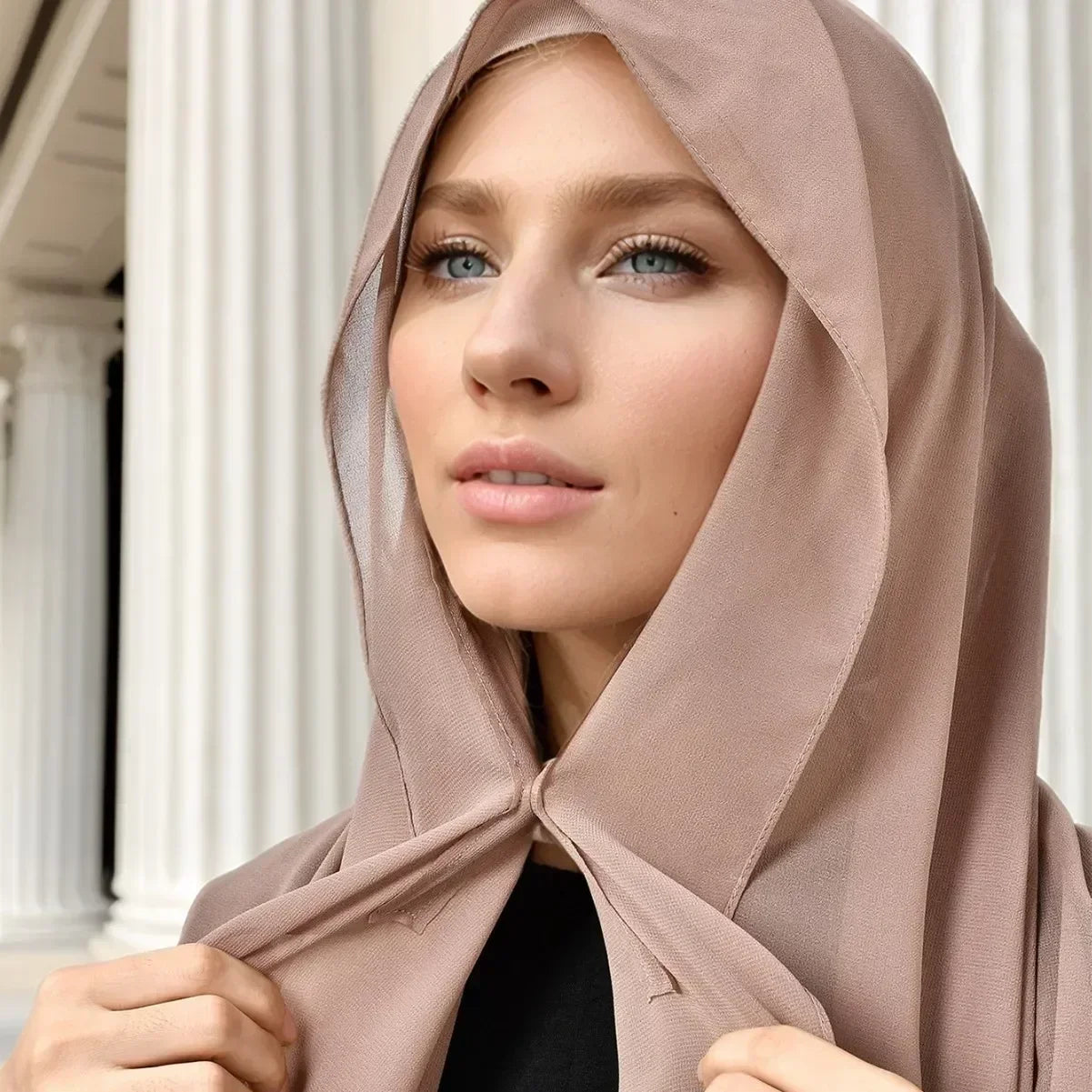 Newest Instant Chiffon Hijab - Palm and Thread