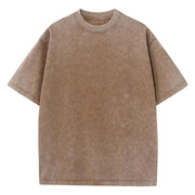 Style Retro Solid Color Short Sleeved T-shirt - Palm and Thread