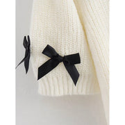 Bow Puff Short Sleeve Crop Knit Sweater - Palm and Thread