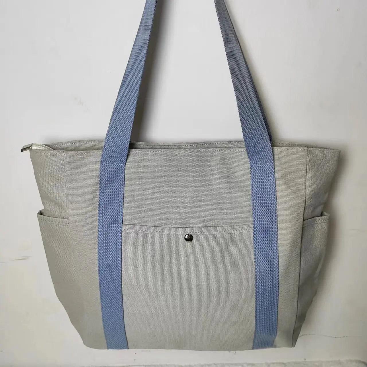 Large Capacity Canvas Tote Shoulder Bag - Palm and Thread