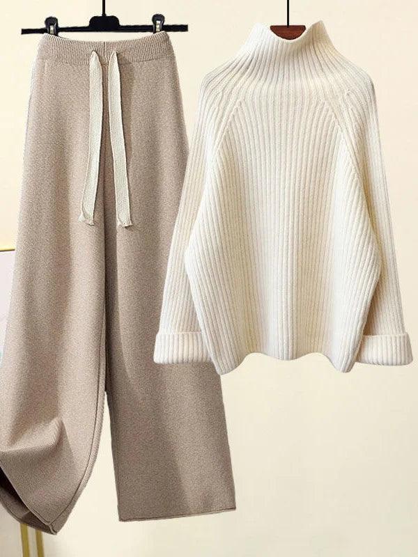 Turtleneck Pullover + Pant Matching Set - Palm and Thread