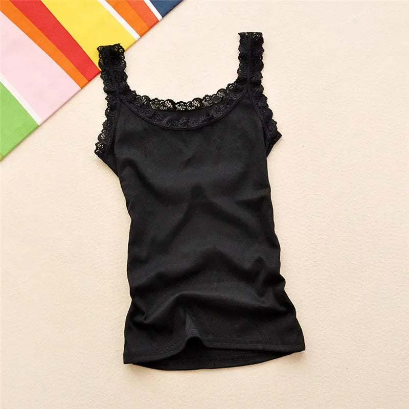 Sleeveless Lace Tank Top - Palm and Thread