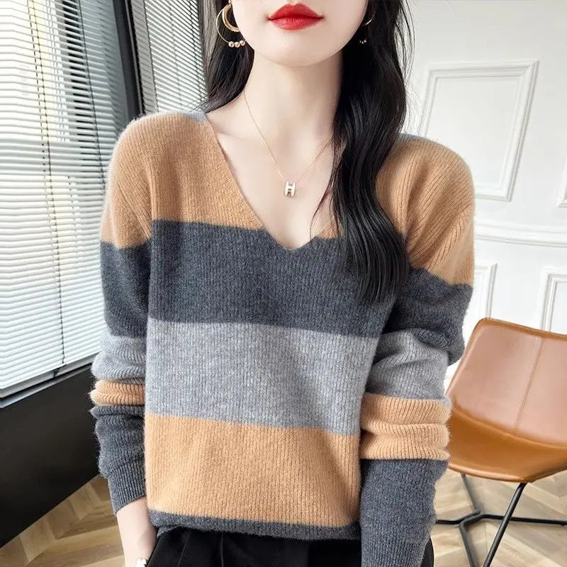 Striped All Match Knitted Sweater Top - Palm and Thread