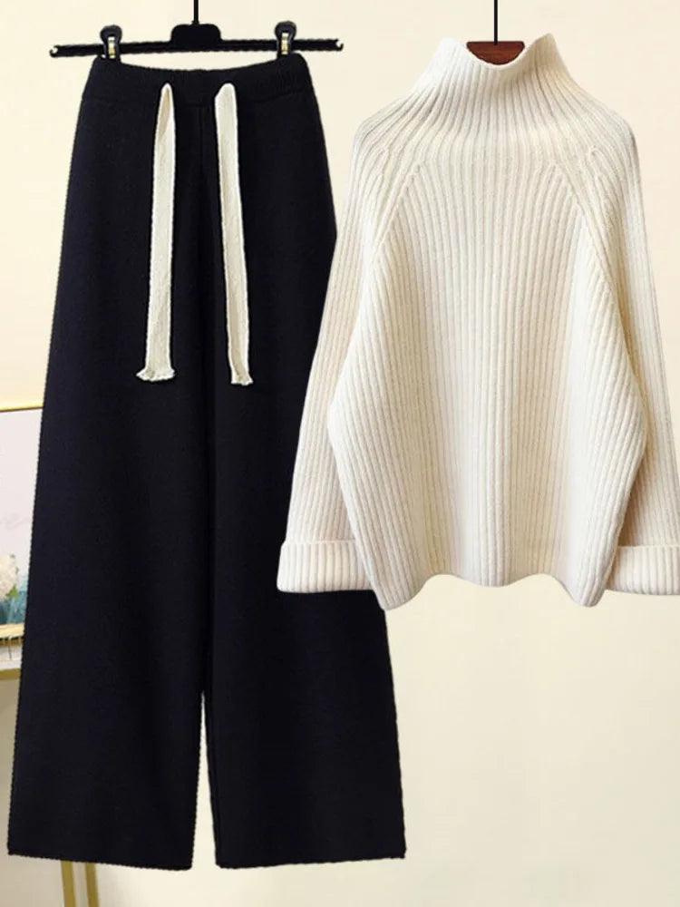 Turtleneck Pullover + Pant Matching Set - Palm and Thread