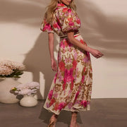 Floral Print Bohemian Party Dress - Palm and Thread