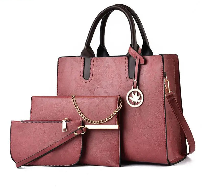 Three-Piece Set Handbag - Palm and Thread