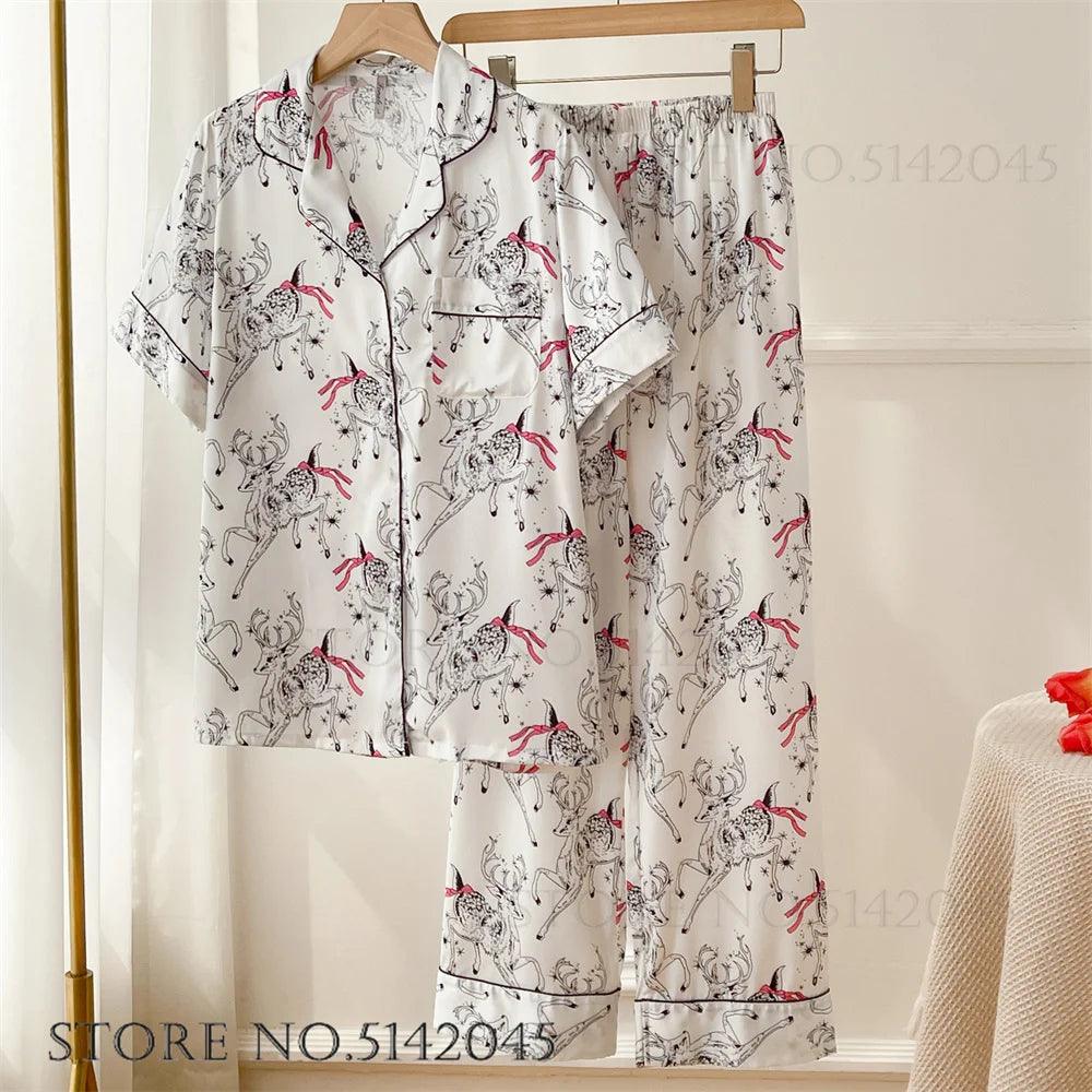 Fashion Print Flower Pajama - Palm and Thread