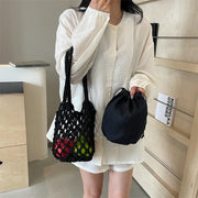 Fashion Straw Crossbody Bag - Palm and Thread