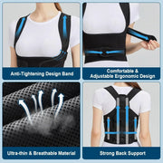 Adjustable Back Brace Full Back Support - Palm and Thread