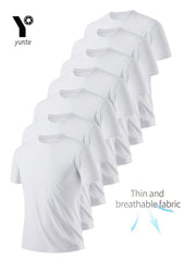 Round Neck T-Shirt 7-Piece White - Palm and Thread