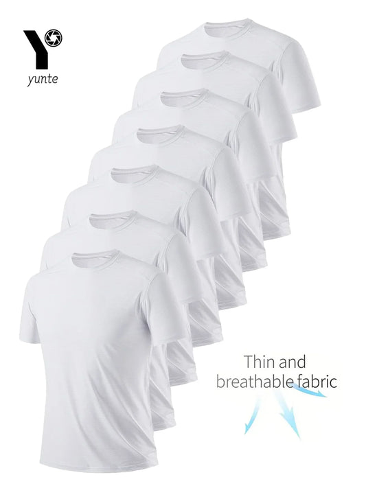 Round Neck T-Shirt 7-Piece White - Palm and Thread