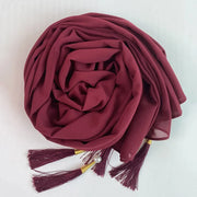 Bubble Chiffon Hijab Solid Color Long shawls - Palm and Thread
