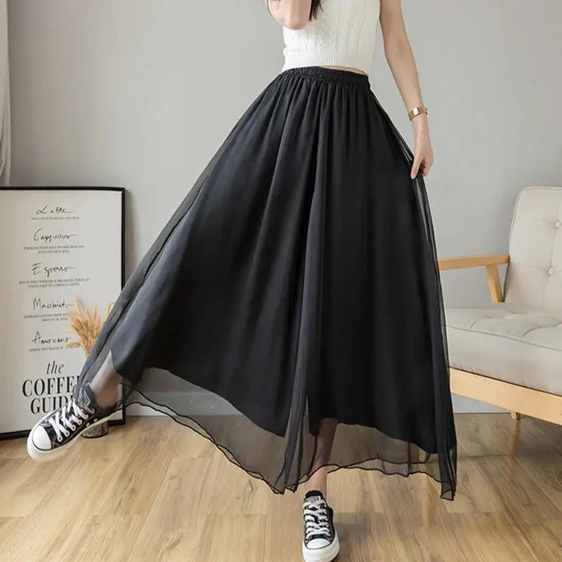 Chiffon Wide-leg Pant - Palm and Thread