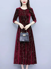 Gold Velvet Chic Sequins Dress - Palm and Thread