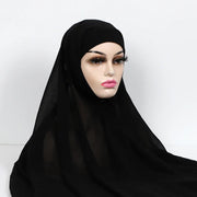 Chiffon Hijab With Underscarf Cap Bonnet Instant - Palm and Thread