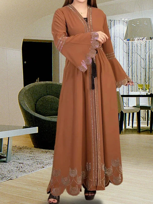 Diamond Flare Sleeve Abaya - Palm and Thread