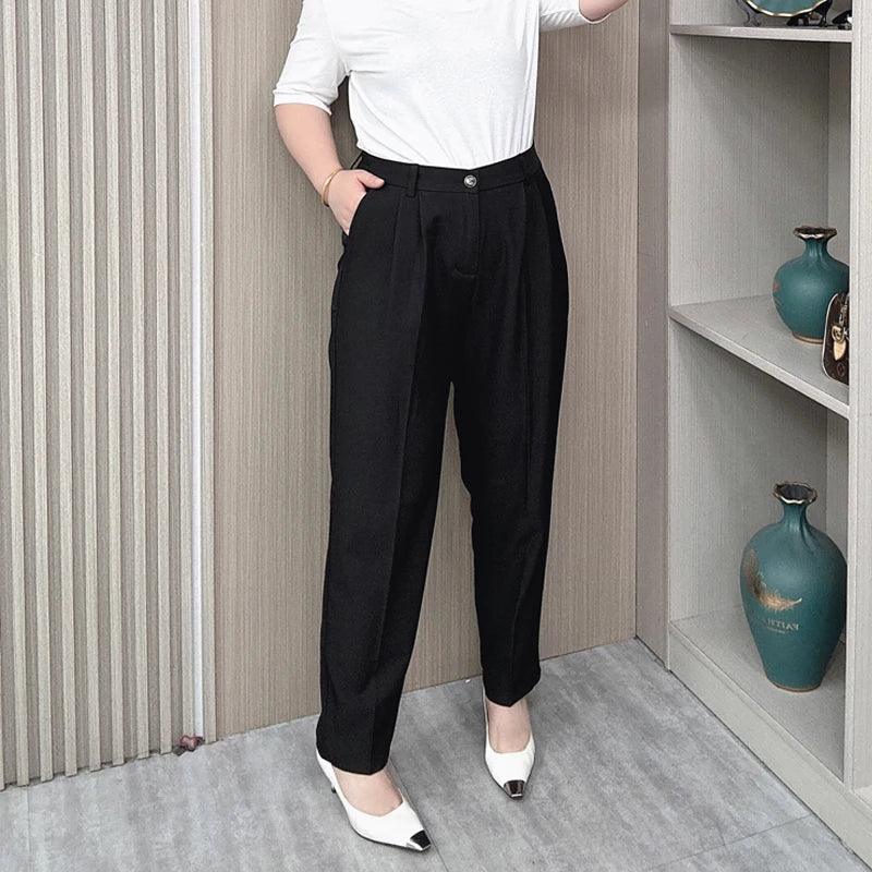 High Waist Tailored Casual Pant - Palm and Thread