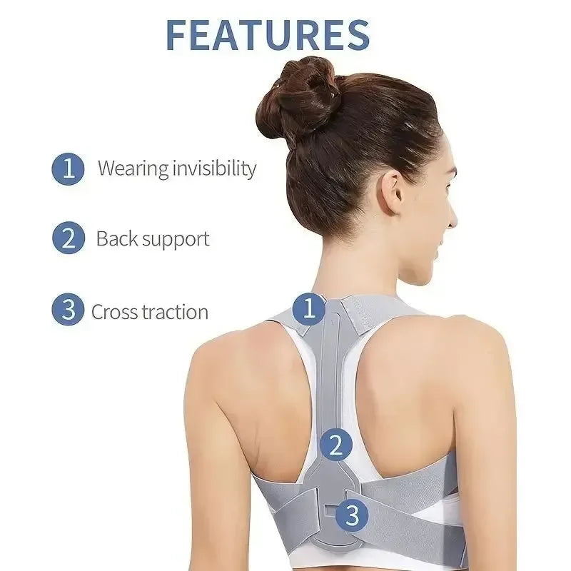 Adjustable Back Brace Posture Correction - Palm and Thread
