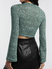Knitted Crew Neck Crop Top - Palm and Thread