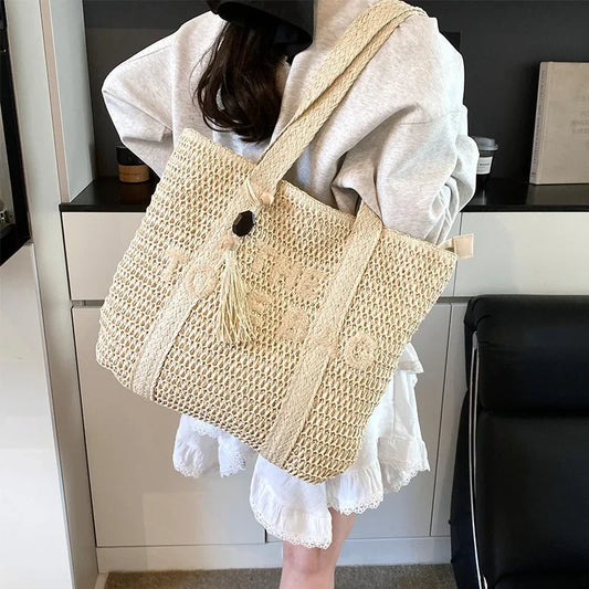 French style straw woven bag - Palm and Thread