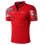 Polo Graphic Prints V Neck Outdoor Shirt - Palm and Thread
