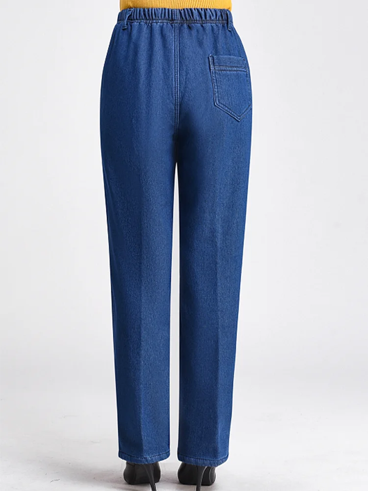 Embroidery Straight Jeans Pant - Palm and Thread