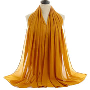 Solid Chiffon Shawl Scarf - Palm and Thread