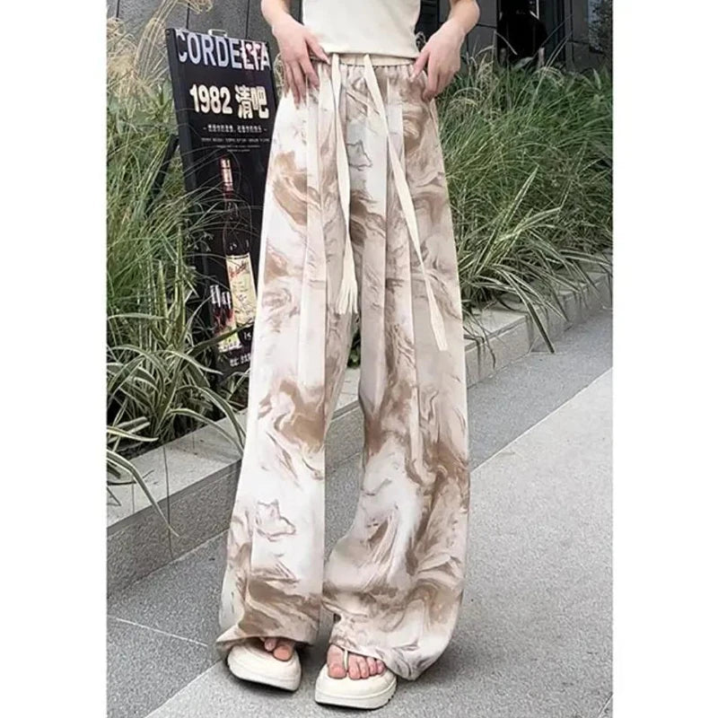 Fashion Vintage Print Wide Leg Pant - Palm and Thread