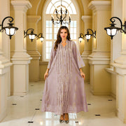 Fashion Elegant Long Sleeve Jalabiya Abaya - Palm and Thread