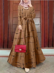 Long Sleeve O Neck Dress - Palm and Thread
