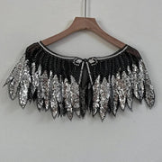 Sequin Bead Sling Slim Fit Straight Tank Top - Palm and Thread