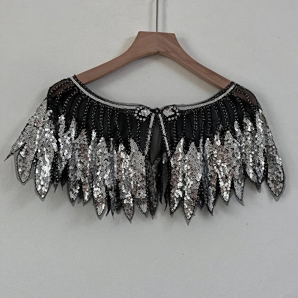 Sequin Bead Sling Slim Fit Straight Tank Top - Palm and Thread