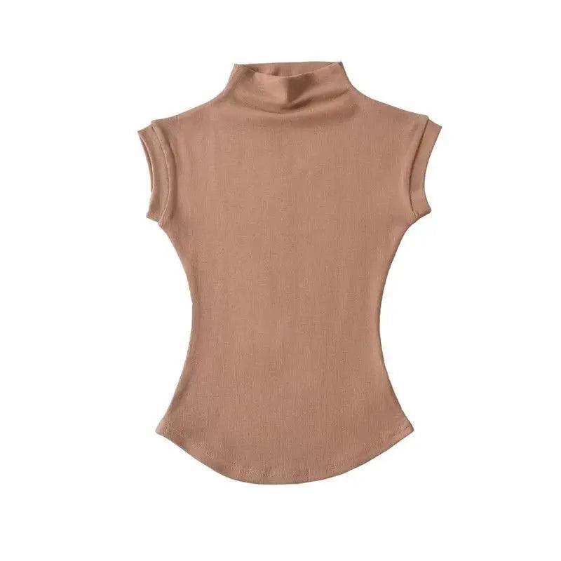 Turtleneck Sleeveless T-Shirts Top - Palm and Thread